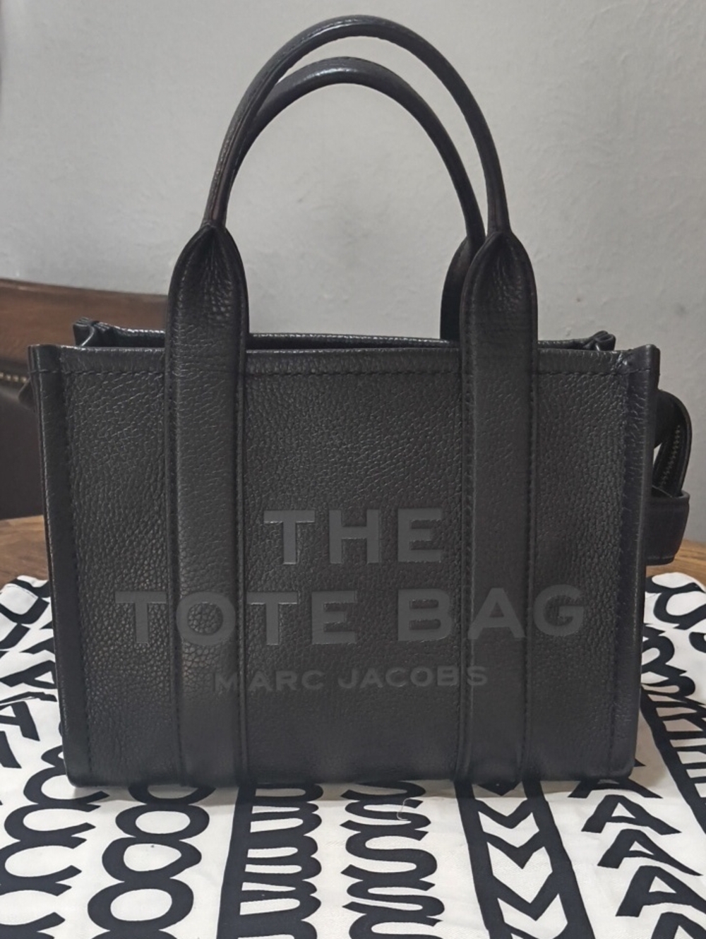 Marc Jacobs Black Leather 'The Tote Bag' Small